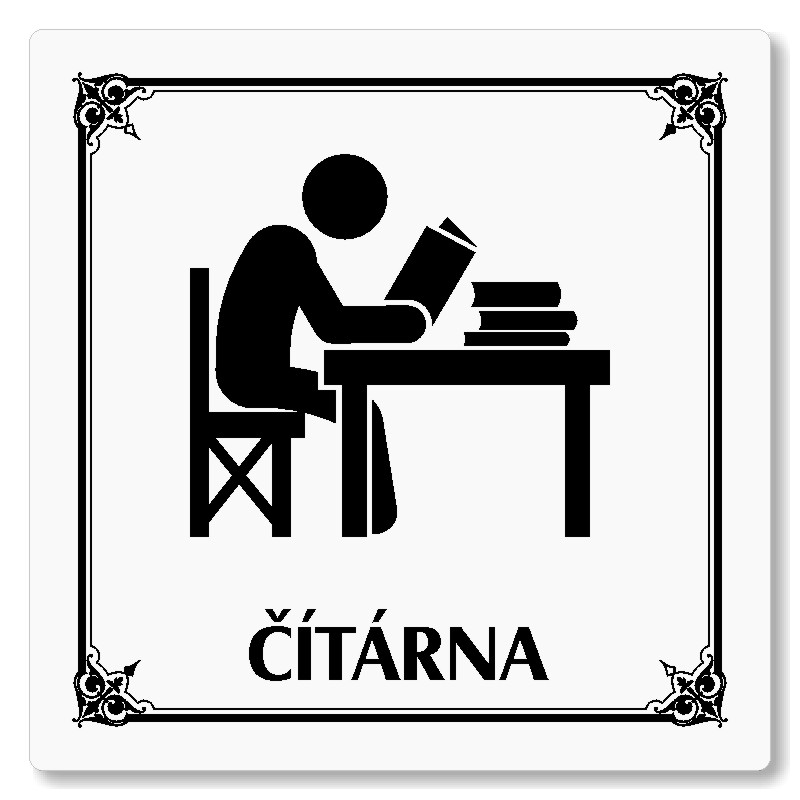 Čítárna, 80x80mm, bílá, Nebraska